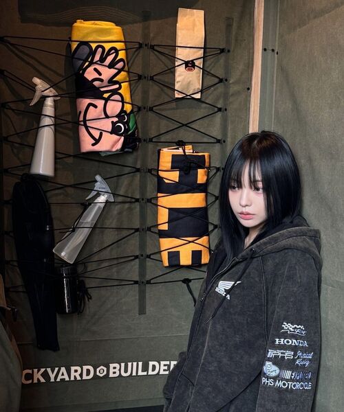 PHYPS MOTORCYCLE(フィップスモーターサイクル)の「Honda Racing Hoodie Cap Zip-up_Khaki(パーカー・レディース・その他・MEDIUM/LARGE/X-LARGE/SMALL)」の14枚目の写真