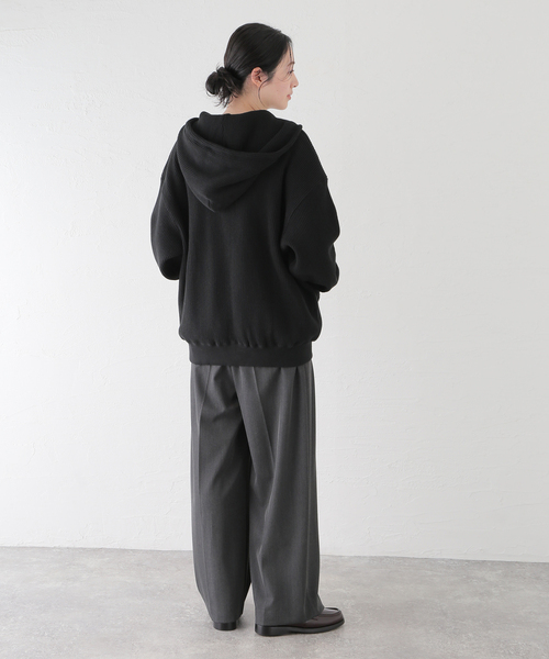 SCREEN STARS(スクリーンスターズ)の「SCREEN STARS別注 ワッフルジップアップフーディー(パーカー・メンズ・ブラウン/アイボリー/ブラック・LARGE/MEDIUM)」の9枚目の写真