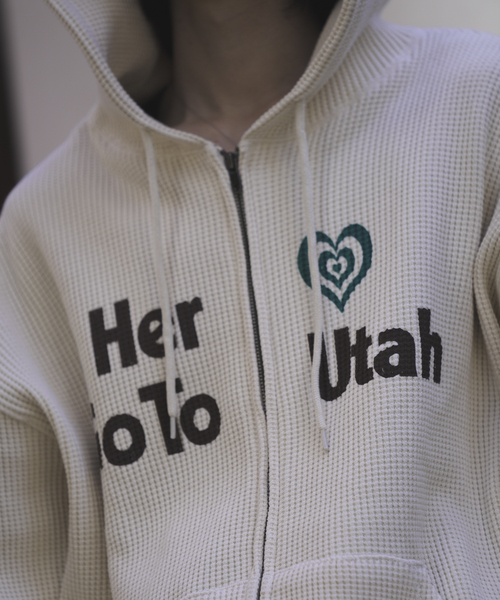 SCREEN STARS(スクリーンスターズ)の「SCREEN STARS別注 ワッフルジップアップフーディー(パーカー・メンズ・ブラウン/アイボリー/ブラック・LARGE/MEDIUM)」の11枚目の写真