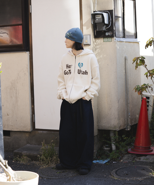 SCREEN STARS(スクリーンスターズ)の「SCREEN STARS別注 ワッフルジップアップフーディー(パーカー・メンズ・ブラウン/アイボリー/ブラック・LARGE/MEDIUM)」の12枚目の写真