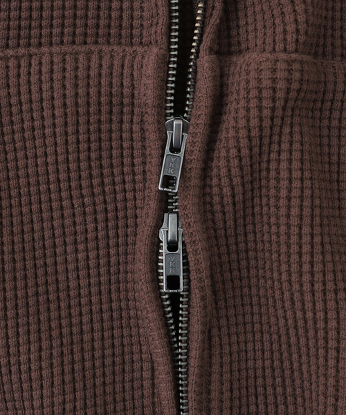 SCREEN STARS(スクリーンスターズ)の「SCREEN STARS別注 ワッフルジップアップフーディー(パーカー・メンズ・ブラウン/アイボリー/ブラック・LARGE/MEDIUM)」の18枚目の写真