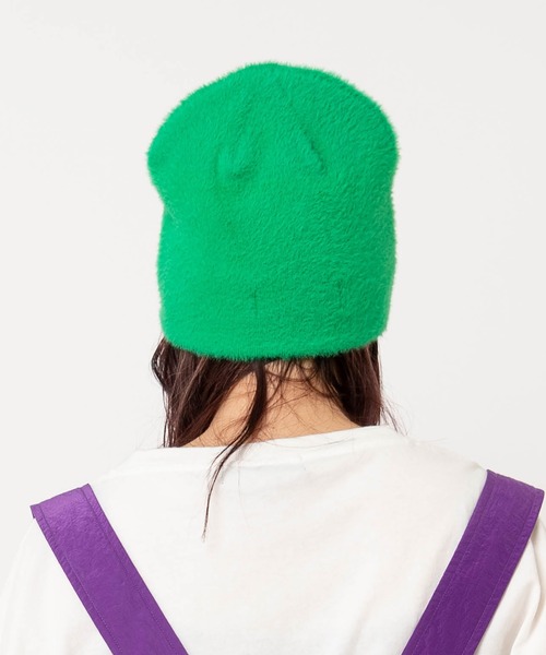 RNA（アールエヌエー）の「E5188 フェザービーニー（ニットキャップ/ビーニー・レディース・グリーン/ライトグレー/パープル/オレンジ・FREE）」の8枚目の写真