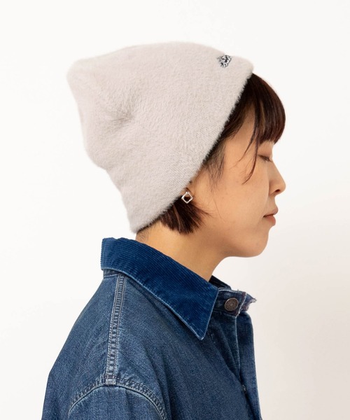 RNA（アールエヌエー）の「E5188 フェザービーニー（ニットキャップ/ビーニー・レディース・グリーン/ライトグレー/パープル/オレンジ・FREE）」の5枚目の写真