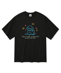 ラブリー半袖Tシャツブラック