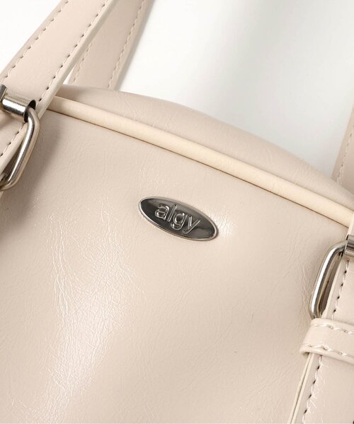 algy(アルジー)の「ラウンドボストンバッグ(ボストンバッグ・キッズ・オフホワイト/ピンク/ブラック・FREE)」の7枚目の写真