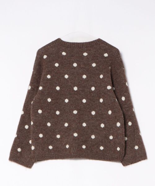 STAY MOTION（ステイモーション）の「【WEB限定】ドット柄ニットプルオーバー［韓国ファッション カジュアル］≪AW新作≫（ニット/セーター・レディース・ブラウン/アイボリー/グレー・F）」の8枚目の写真
