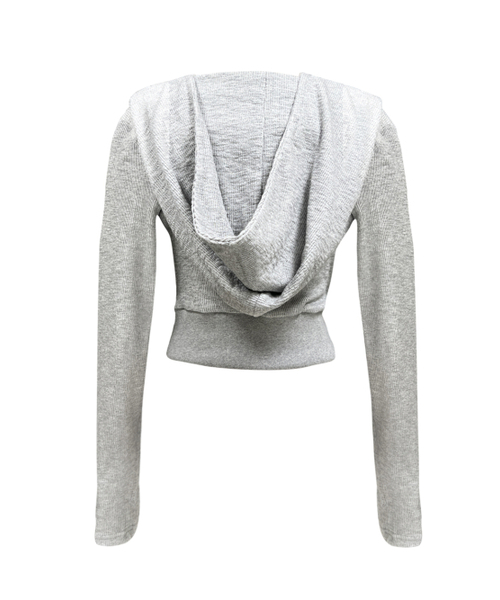 SETSETSET(セットセットセット)の「THREE BUTTON HODDIE GREY(パーカー・レディース・その他・FREE)」の2枚目の写真