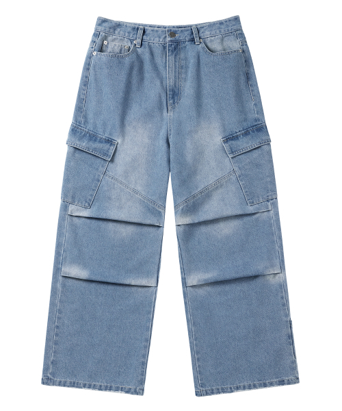 OURDAYZ（アワーデイズ）の「パラシュートカーゴワイドデニムパンツ[ブルー]（デニムパンツ・レディース・その他・MEDIUM/LARGE/X-LARGE）」の8枚目の写真