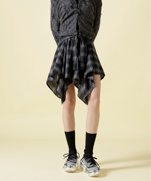 SIS(エスアイエス)の「SIS/エスアイエス/Check skirt(スカート・レディース・ブラック・F)」の11枚目の写真