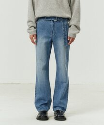 FOTTNERS（フォットナーズ）の「Belted Straight Mid Blue Jeans（デニムパンツ）」