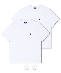 DOLPHIN WAVE APPAREL（ドルフィンウェーブアパレル）の「[2PACK]ドルフィンミニチェーン刺繍16枚半袖Tシャツホワイト＆ホワイト2パック（Tシャツ/カットソー）」