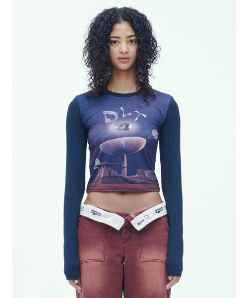 DILETTANTISME(ディレッタンティズム)の「DLT ディレタン ウォーマー グラフィック クロップTシャツ(Tシャツ/カットソー・レディース・その他・FREE)」の6枚目の写真