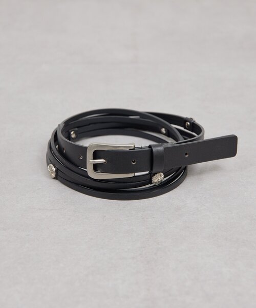 GALLARDAGALANTE（ガリャルダガランテ）の「ポイントコンチョベルト（ベルト・レディース・ブラック/ベージュ・FREE）」の5枚目の写真