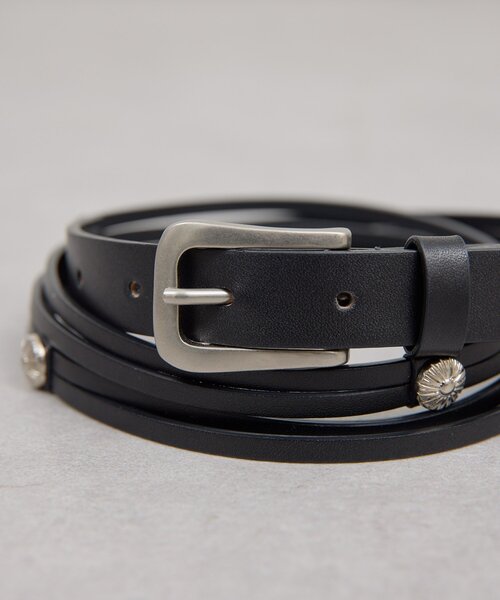 GALLARDAGALANTE（ガリャルダガランテ）の「ポイントコンチョベルト（ベルト・レディース・ブラック/ベージュ・FREE）」の6枚目の写真