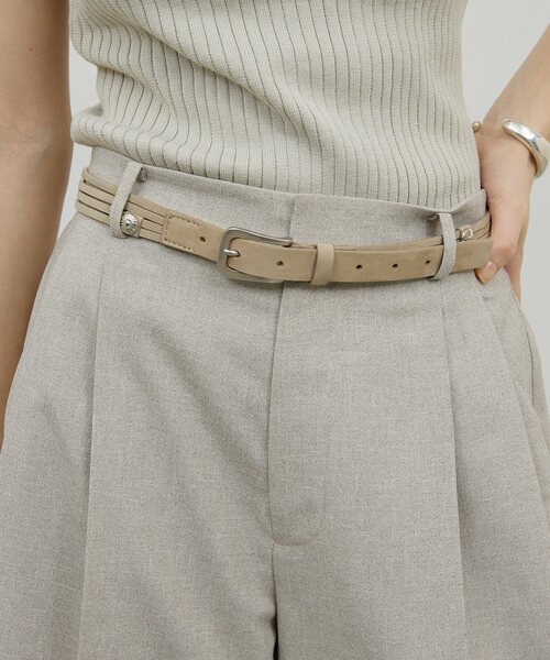 GALLARDAGALANTE（ガリャルダガランテ）の「ポイントコンチョベルト（ベルト・レディース・ブラック/ベージュ・FREE）」の7枚目の写真