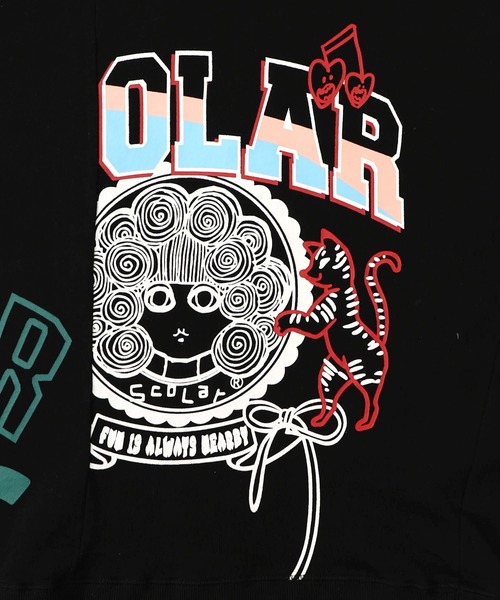 ScoLar（スカラー）の「153781：ポップ柄リメイク風ミニ裏毛プルオーバー（Tシャツ/カットソー・レディース・グリーン/ブラック/杢グレー・M）」の13枚目の写真