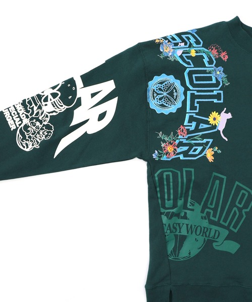 ScoLar（スカラー）の「153781：ポップ柄リメイク風ミニ裏毛プルオーバー（Tシャツ/カットソー・レディース・グリーン/ブラック/杢グレー・M）」の16枚目の写真