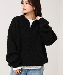 GLOSTER | 【モヘアタッチ/ユニセックス対応】ヘンリーネックプルオーバーニット(ニット/セーター)