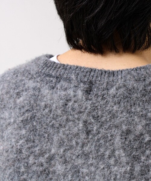 GLOSTER（グロスター）の「【モヘアタッチ/ユニセックス対応】ヘンリーネックプルオーバーニット（ニット/セーター・メンズ・ボルドー/グレー/ブラック・S/M/L）」の7枚目の写真