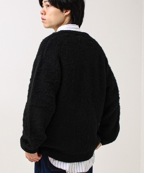 GLOSTER（グロスター）の「【モヘアタッチ/ユニセックス対応】ヘンリーネックプルオーバーニット（ニット/セーター・メンズ・ボルドー/グレー/ブラック・S/M/L）」の13枚目の写真