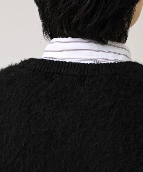 GLOSTER（グロスター）の「【モヘアタッチ/ユニセックス対応】ヘンリーネックプルオーバーニット（ニット/セーター・メンズ・ボルドー/グレー/ブラック・S/M/L）」の20枚目の写真