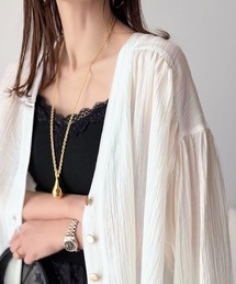 classicalelf（クラシカルエルフ）の「透けて、揺れて、涼しくこなれる。シアーカーディガン(Vネック)（カーディガン/ボレロ）」