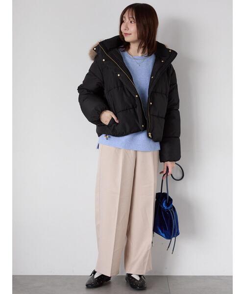 Te chichi TERRASSE(テチチテラス)の「もちもちメランジクルーネックニット(ニット/セーター・レディース・グレー/オフホワイト/ブラック/ピンク/ブルー・F)」の7枚目の写真