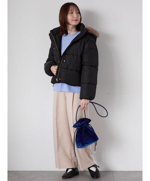 Te chichi TERRASSE(テチチテラス)の「もちもちメランジクルーネックニット(ニット/セーター・レディース・グレー/オフホワイト/ブラック/ピンク/ブルー・F)」の8枚目の写真