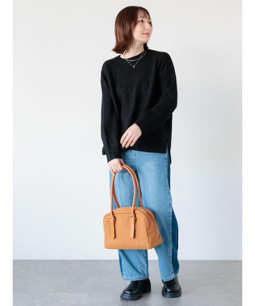 Te chichi TERRASSE(テチチテラス)の「もちもちメランジクルーネックニット(ニット/セーター・レディース・グレー/オフホワイト/ブラック/ピンク/ブルー・F)」の12枚目の写真