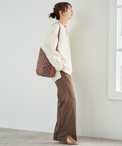 Spick & Span（スピックアンドスパン）の「J.J.Mercer / ジェイジェイマーサー 別注 キーネックプルオーバー（ニット/セーター・レディース・モカ/ホワイト系その他/グレー・MEDIUM）」の18枚目の写真