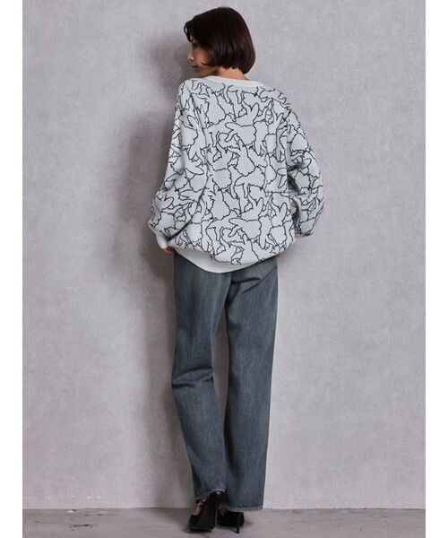 GYDA(ジェイダ)の「BUNNY patternニットトップス(ニット/セーター・レディース・オフホワイト/ピンク/ブラック・FREE)」の12枚目の写真