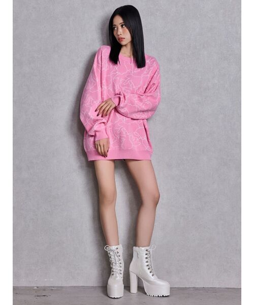 GYDA(ジェイダ)の「BUNNY patternニットトップス(ニット/セーター・レディース・オフホワイト/ピンク/ブラック・FREE)」の15枚目の写真