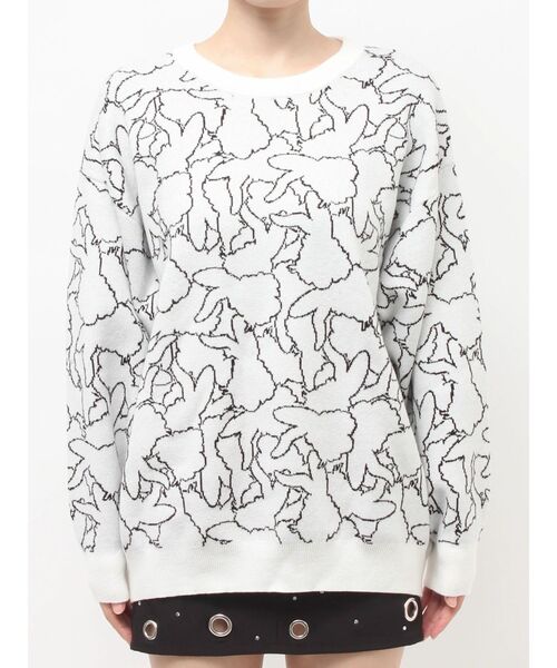 GYDA(ジェイダ)の「BUNNY patternニットトップス(ニット/セーター・レディース・オフホワイト/ピンク/ブラック・FREE)」の19枚目の写真