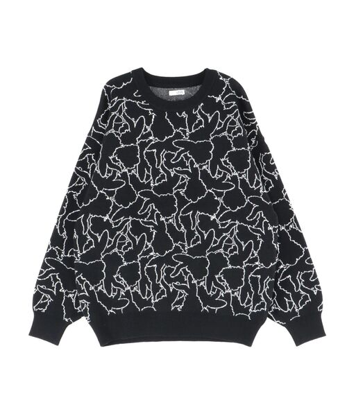 GYDA(ジェイダ)の「BUNNY patternニットトップス(ニット/セーター・レディース・オフホワイト/ピンク/ブラック・FREE)」の9枚目の写真