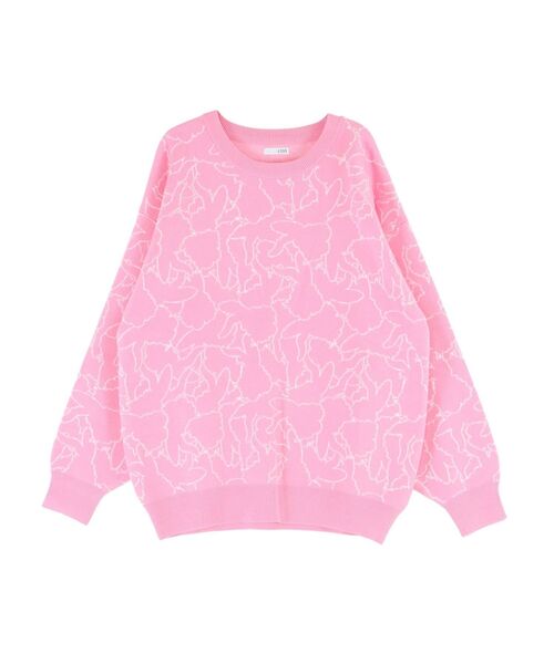 GYDA(ジェイダ)の「BUNNY patternニットトップス(ニット/セーター・レディース・オフホワイト/ピンク/ブラック・FREE)」の10枚目の写真