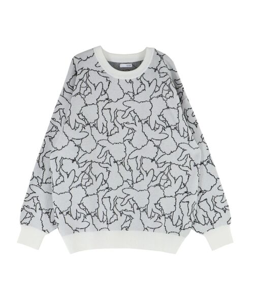 GYDA(ジェイダ)の「BUNNY patternニットトップス(ニット/セーター・レディース・オフホワイト/ピンク/ブラック・FREE)」の11枚目の写真