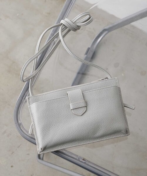 Whim Gazette(ウィムガゼット)の「【Hoaw.】スマホウォレットショルダーバッグ3(ショルダーバッグ・レディース・ブラック/シルバー/パープル/ライトグレー・FREE)」の2枚目の写真