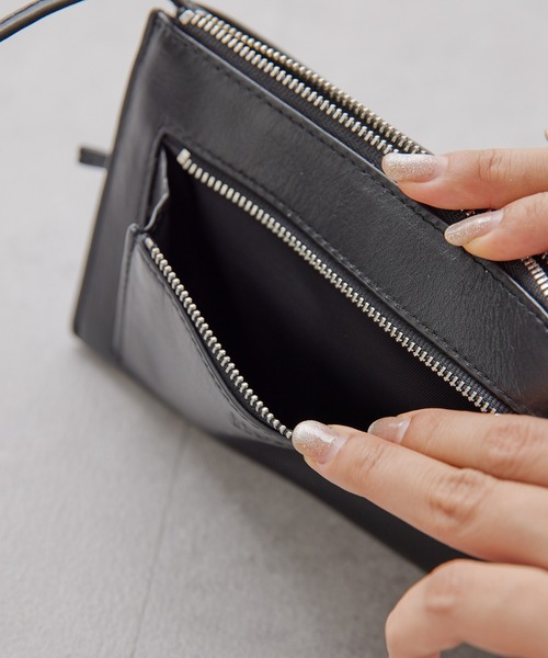 Whim Gazette(ウィムガゼット)の「【Hoaw.】スマホウォレットショルダーバッグ3(ショルダーバッグ・レディース・ブラック/シルバー/パープル/ライトグレー・FREE)」の15枚目の写真