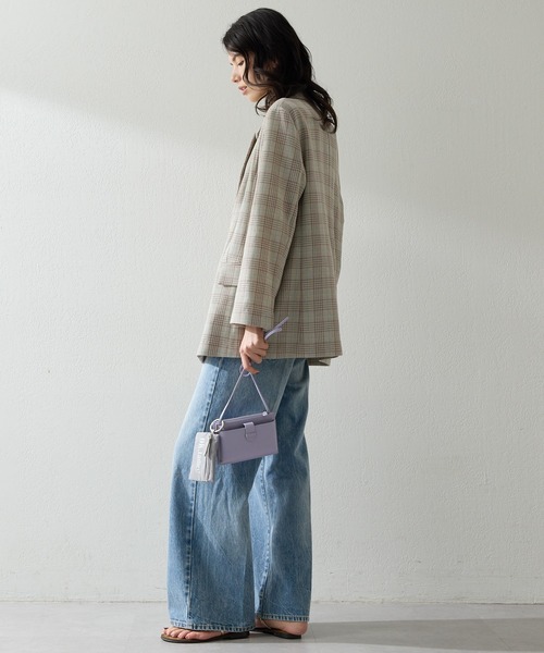 Whim Gazette（ウィムガゼット）の「【Hoaw.】スマホウォレットショルダーバッグ3（ショルダーバッグ・レディース・ブラック/シルバー/パープル/ライトグレー/グレー系その他/レモンイエロー・FREE）」の21枚目の写真