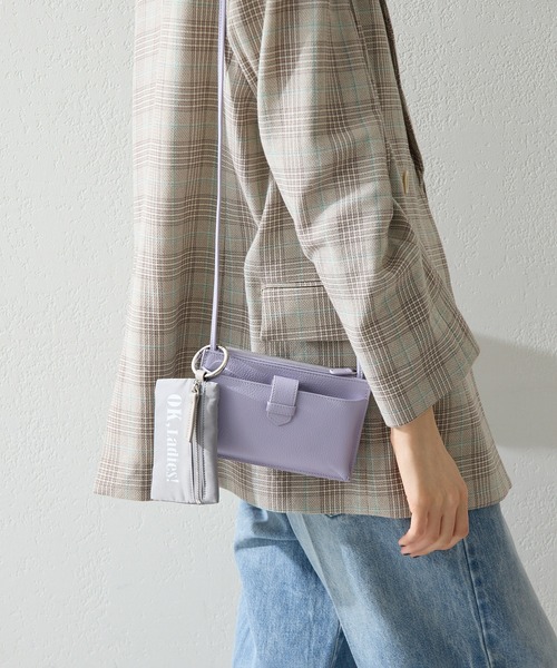 Whim Gazette（ウィムガゼット）の「【Hoaw.】スマホウォレットショルダーバッグ3（ショルダーバッグ・レディース・ブラック/シルバー/パープル/ライトグレー/グレー系その他/レモンイエロー・FREE）」の19枚目の写真