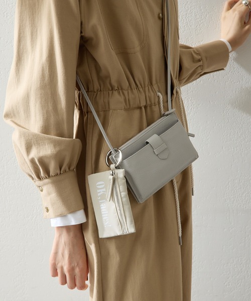 Whim Gazette(ウィムガゼット)の「【Hoaw.】スマホウォレットショルダーバッグ3(ショルダーバッグ・レディース・ブラック/シルバー/パープル/ライトグレー・FREE)」の19枚目の写真