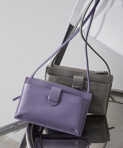 Whim Gazette(ウィムガゼット)の「【Hoaw.】スマホウォレットショルダーバッグ3(ショルダーバッグ・レディース・ブラック/シルバー/パープル/ライトグレー・FREE)」の22枚目の写真