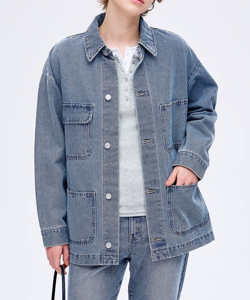 デニムカバーオールジャケット（デニムジャケット）｜coca（coca