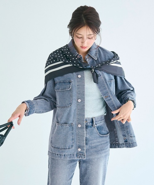 デニムカバーオールジャケット（デニムジャケット）｜coca（coca