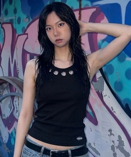 SEQUENZ(シークエンズ)の「※WEB限定 / ホルターネック / レディースアイレットタンクトップ /sqnz halter neck eyelet tank top(タンクトップ・レディース・ライトグレー/その他1/ブラック・MEDIUM/SMALL)」の22枚目の写真