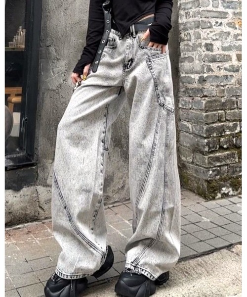 inst.ALL（インストール）の「サイドポケットバレルーズデニムパンツ（デニムパンツ・レディース・グレー・S/M/L）」の8枚目の写真