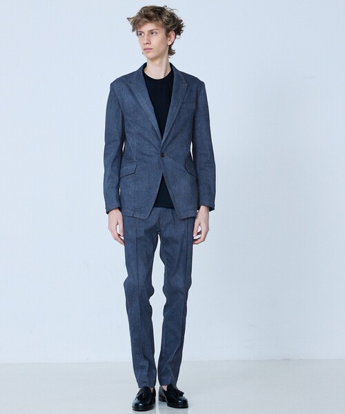 5351 POUR LES HOMMES（ゴーサンゴーイチプールオム）の「【セットアップ対応】タックテーパード デニム スラックス（デニムパンツ・メンズ・インディゴブルー/ブラック・44/46/48/50）」の9枚目の写真