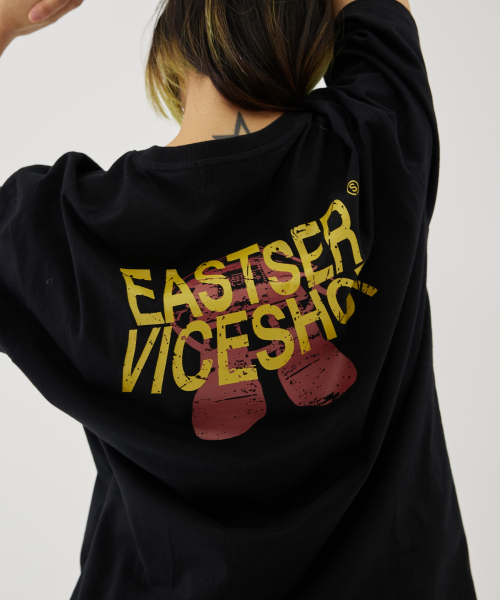 eastserviceshop(イーストサービスショップ)の「Robo Vice Shop Half T - Black(Tシャツ/カットソー・レディース・ブラック・SMALL/MEDIUM/LARGE)」の3枚目の写真