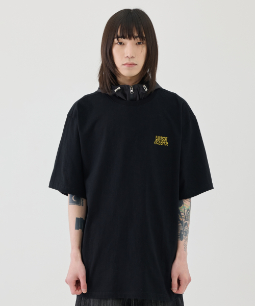 eastserviceshop(イーストサービスショップ)の「Robo Vice Shop Half T - Black(Tシャツ/カットソー・レディース・ブラック・SMALL/MEDIUM/LARGE)」の4枚目の写真
