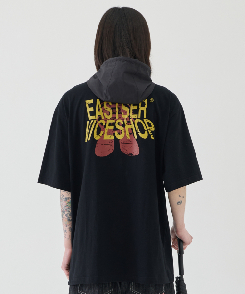 eastserviceshop(イーストサービスショップ)の「Robo Vice Shop Half T - Black(Tシャツ/カットソー・レディース・ブラック・SMALL/MEDIUM/LARGE)」の5枚目の写真